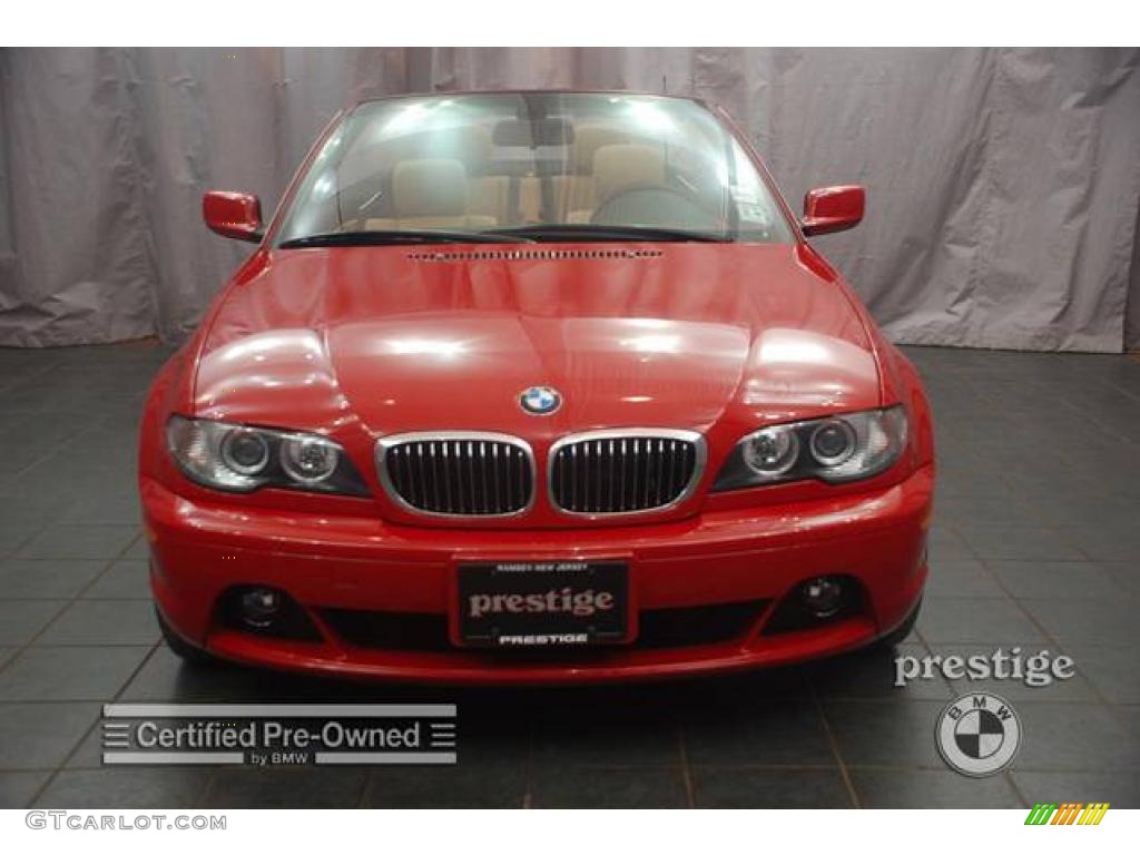 2006 3 Series 325i Convertible - Electric Red / Sand photo #7