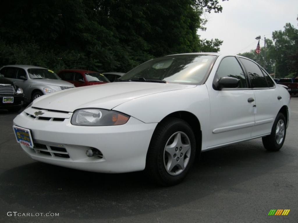 2003 Cavalier Sedan - Olympic White / Graphite Gray photo #1