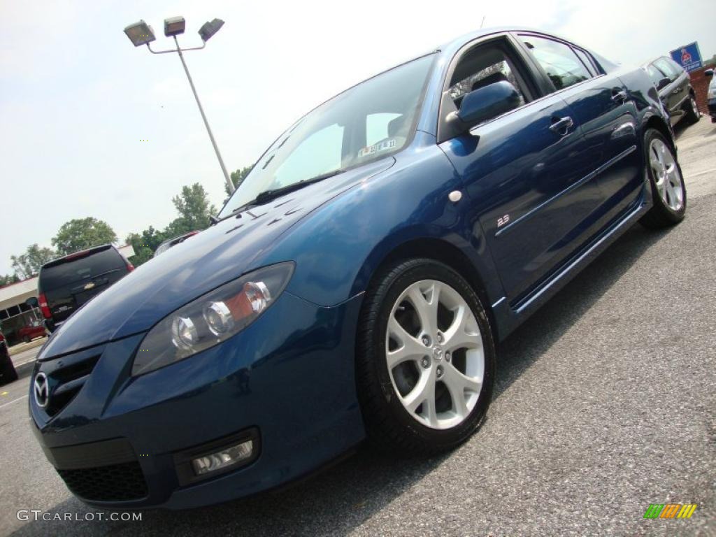 2007 MAZDA3 s Grand Touring Sedan - Phantom Blue Mica / Black photo #1