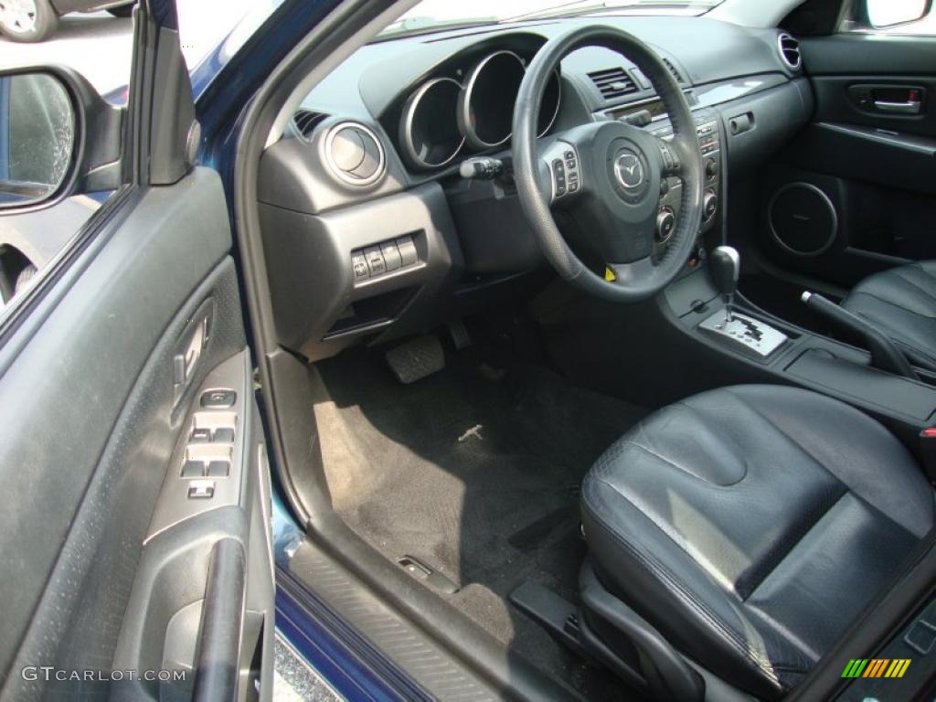 Black Interior 2007 Mazda MAZDA3 s Grand Touring Sedan Photo #32785799