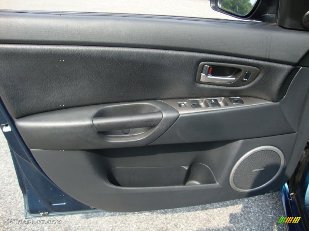 2007 Mazda MAZDA3 s Grand Touring Sedan Black Door Panel Photo #32785819