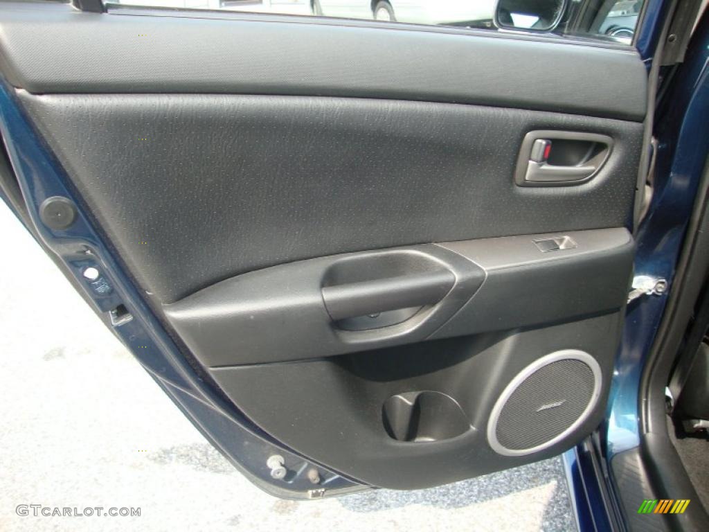2007 Mazda MAZDA3 s Grand Touring Sedan Black Door Panel Photo #32785979
