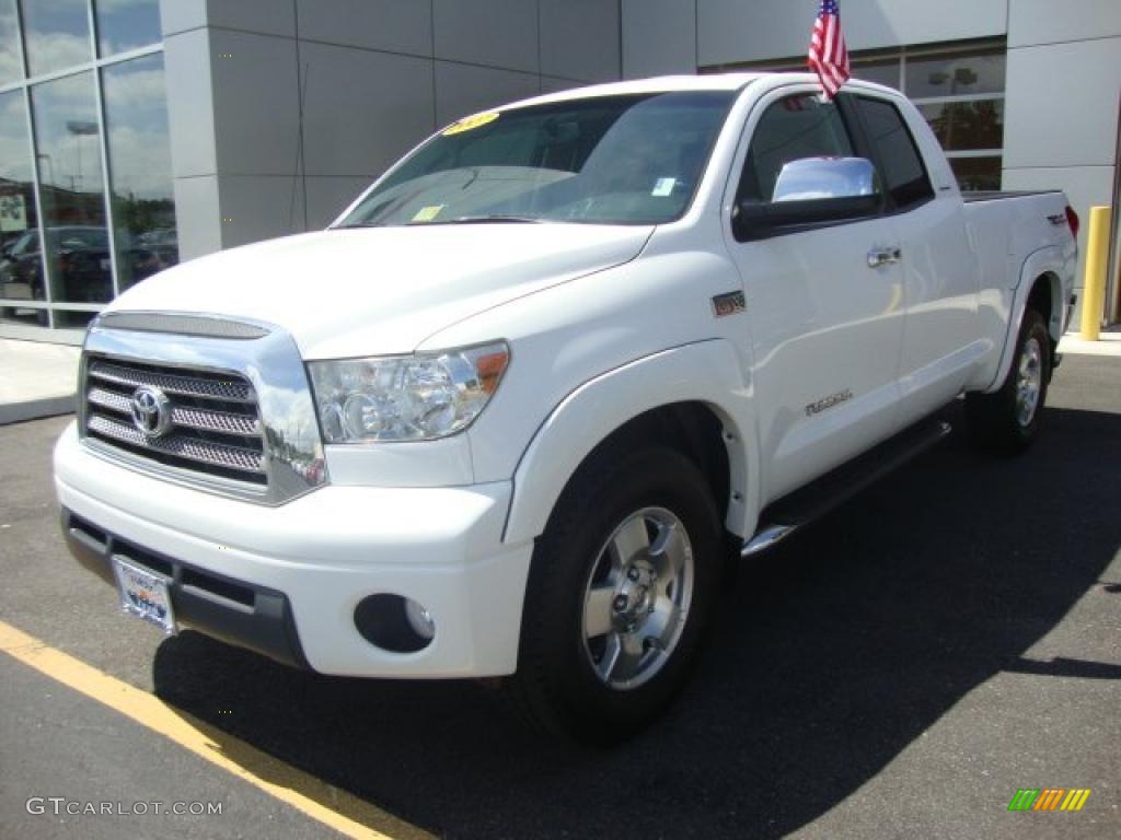 2007 Tundra Limited Double Cab 4x4 - Super White / Red Rock photo #1
