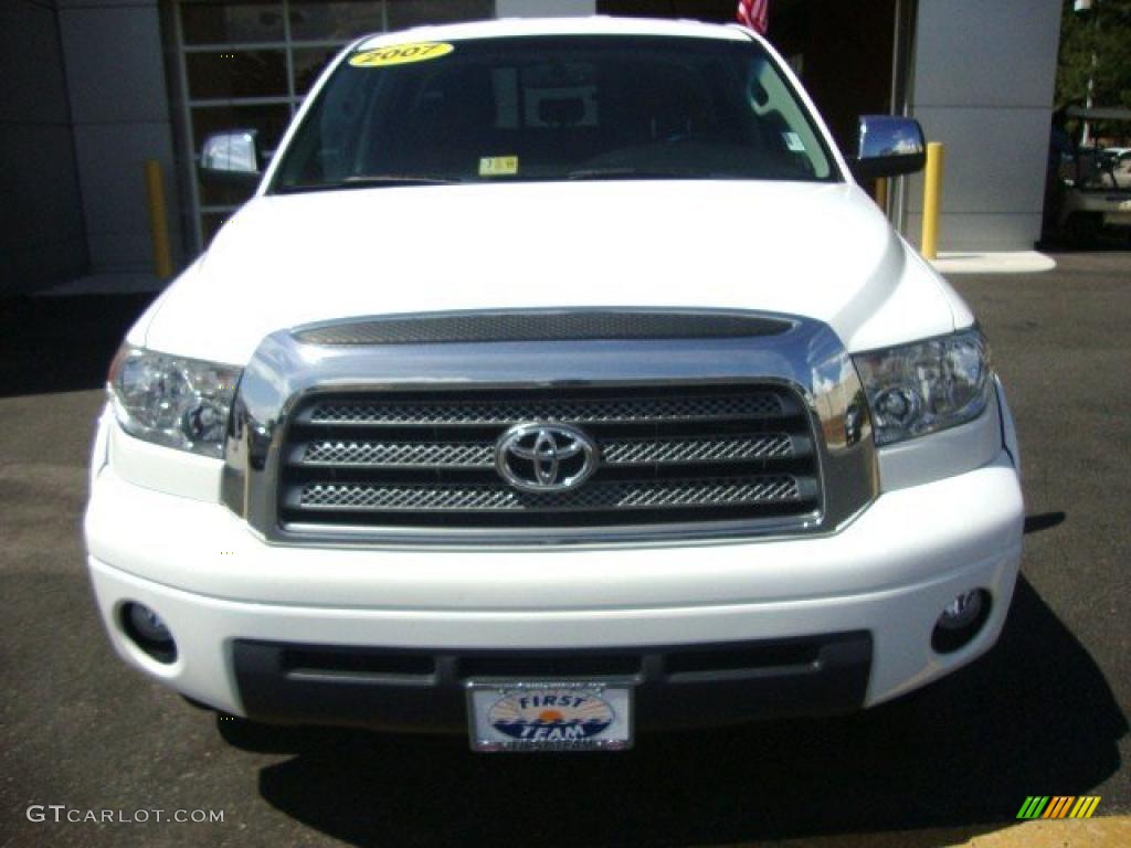 2007 Tundra Limited Double Cab 4x4 - Super White / Red Rock photo #9