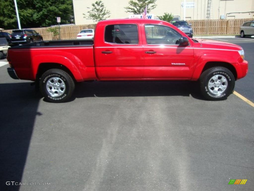 2007 Tacoma V6 PreRunner Double Cab - Radiant Red / Taupe photo #7