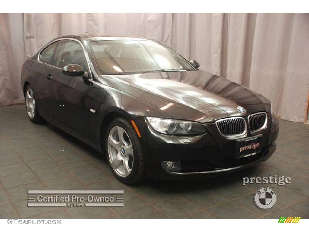 2007 3 Series 328xi Coupe - Jet Black / Black photo #7