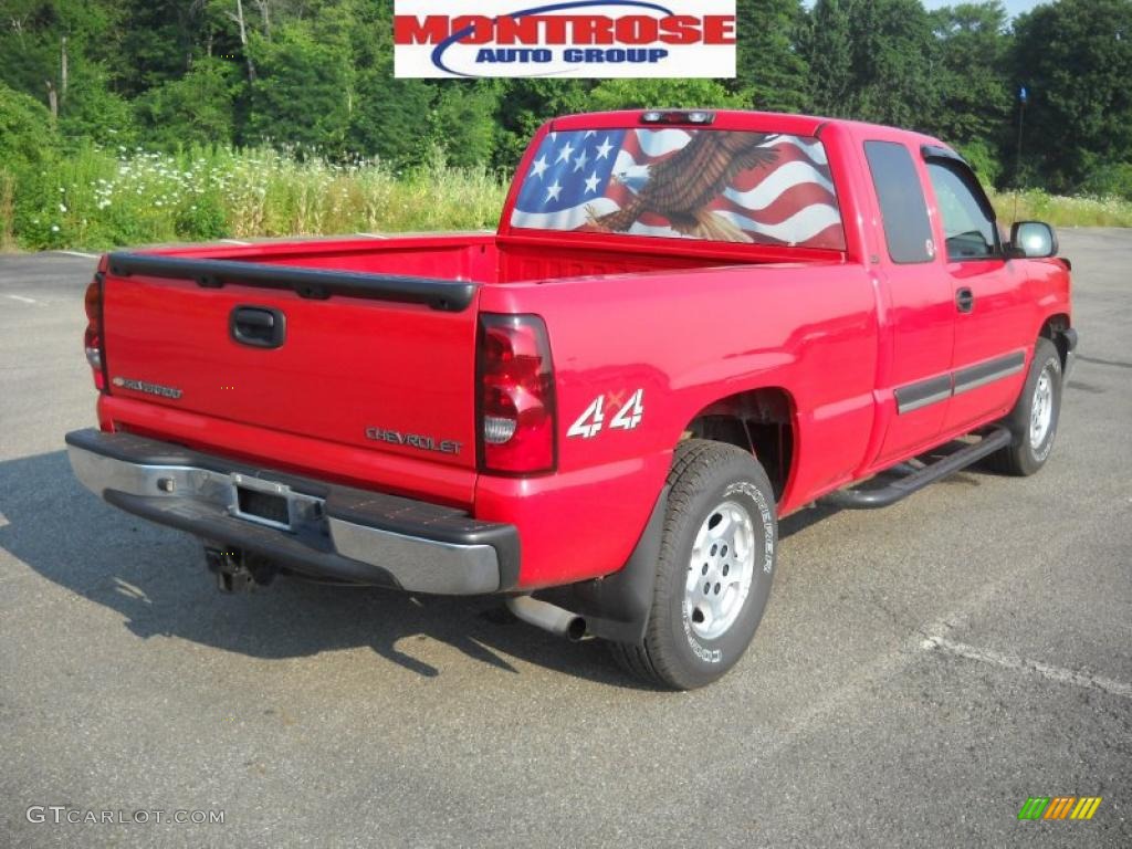 2004 Silverado 1500 LS Extended Cab 4x4 - Victory Red / Dark Charcoal photo #3