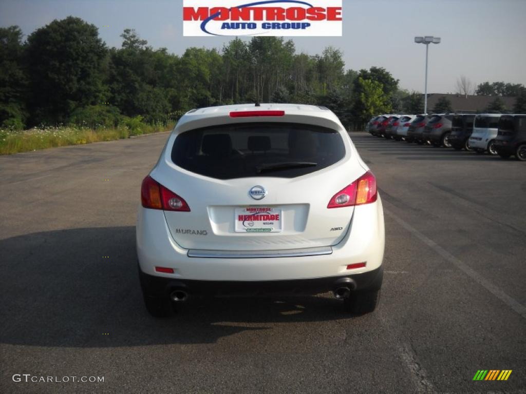 2010 Murano S AWD - Glacier White Pearl / Beige photo #4