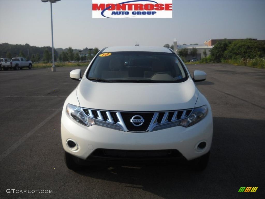 2010 Murano S AWD - Glacier White Pearl / Beige photo #22