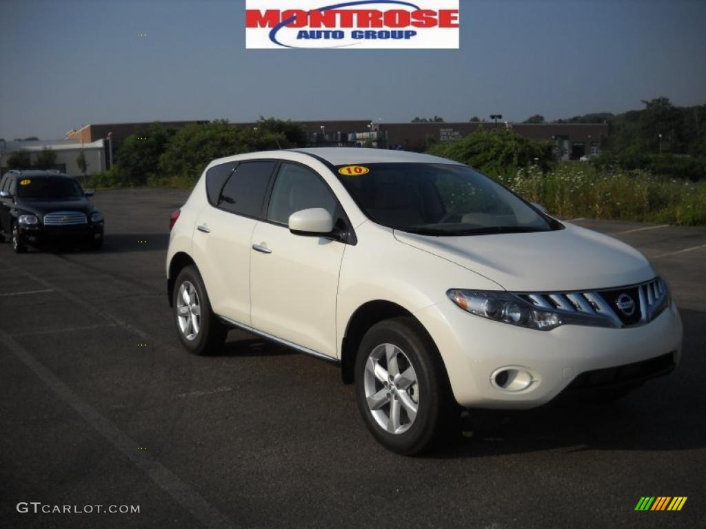 2010 Murano S AWD - Glacier White Pearl / Beige photo #24