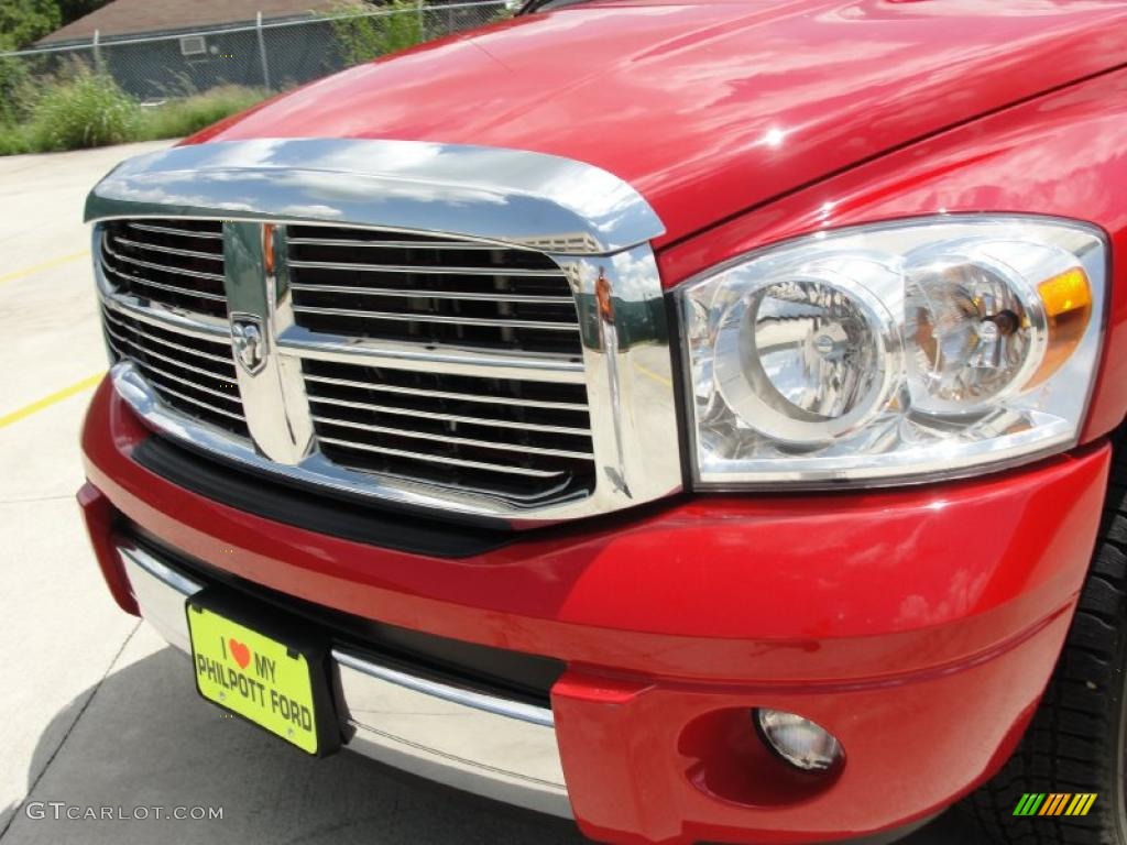 2007 Ram 1500 Laramie Quad Cab - Flame Red / Medium Slate Gray photo #12