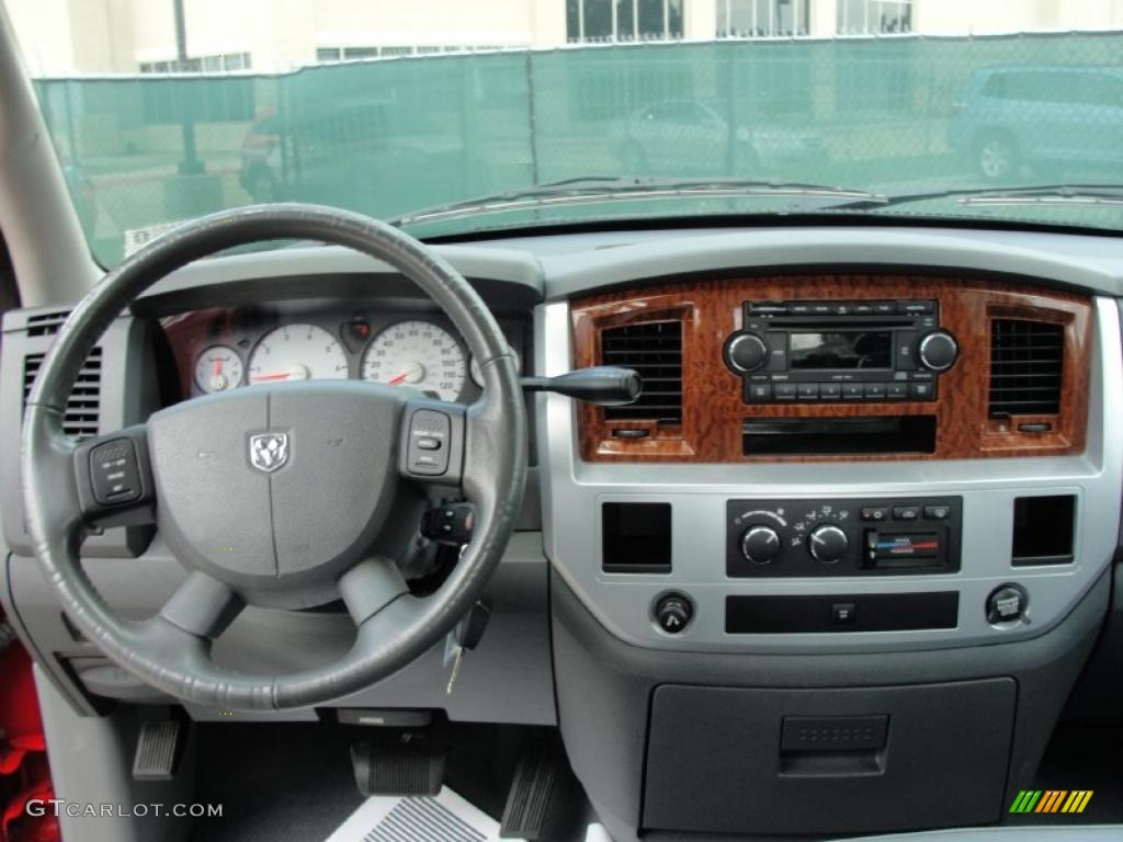 2007 Ram 1500 Laramie Quad Cab - Flame Red / Medium Slate Gray photo #37