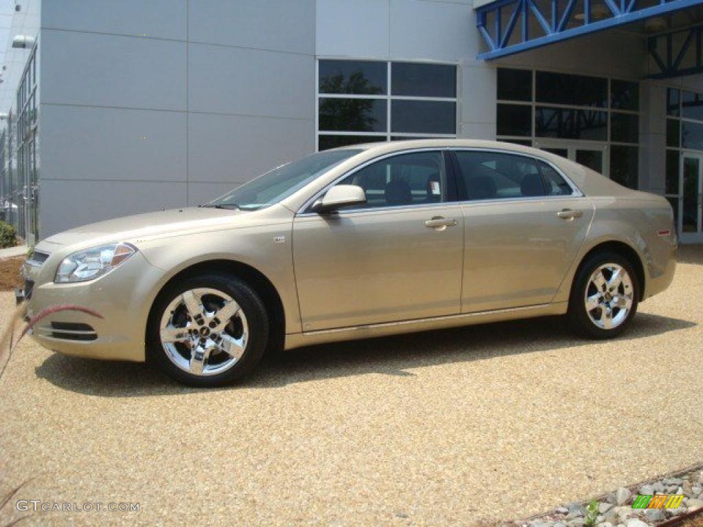 2008 Malibu LT Sedan - Sandstone Metallic / Cocoa/Cashmere Beige photo #2