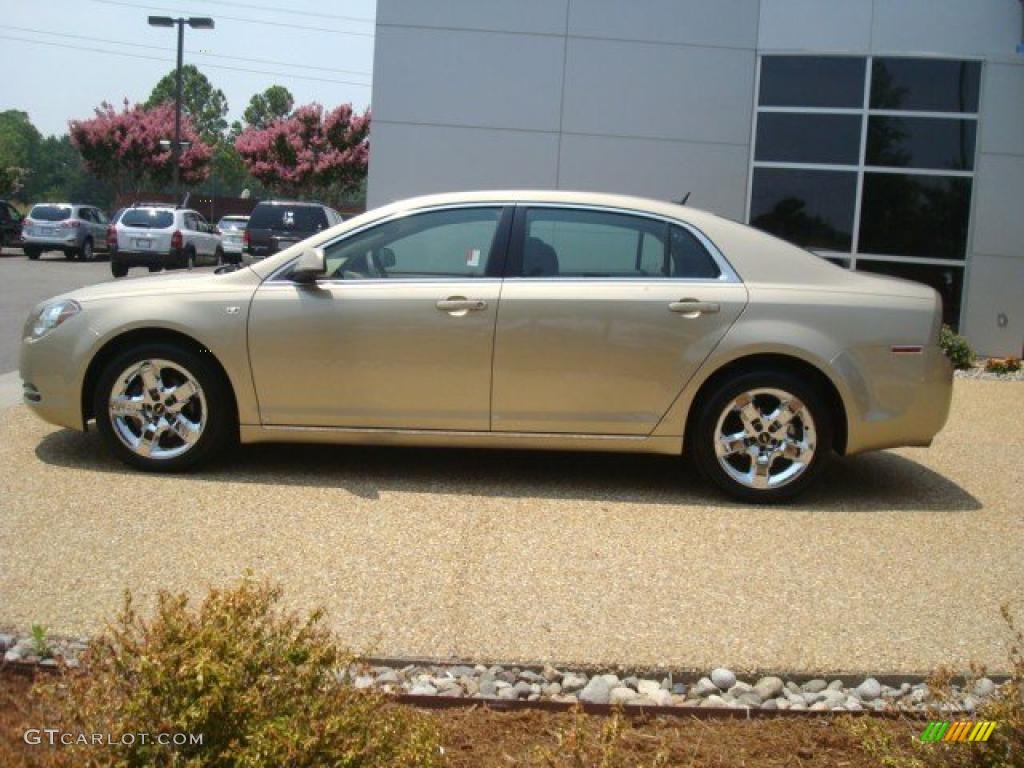 2008 Malibu LT Sedan - Sandstone Metallic / Cocoa/Cashmere Beige photo #3