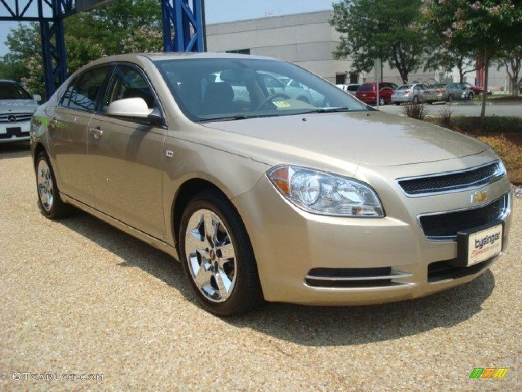 2008 Malibu LT Sedan - Sandstone Metallic / Cocoa/Cashmere Beige photo #7