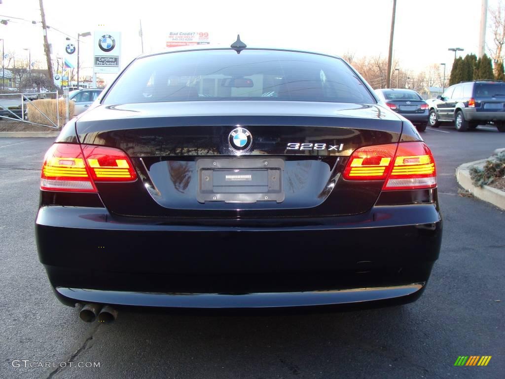 2007 3 Series 328xi Coupe - Jet Black / Saddle Brown/Black photo #5