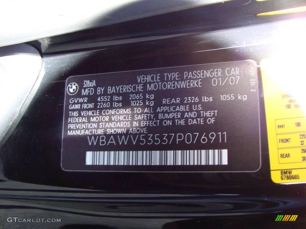 2007 3 Series 328xi Coupe - Jet Black / Saddle Brown/Black photo #15