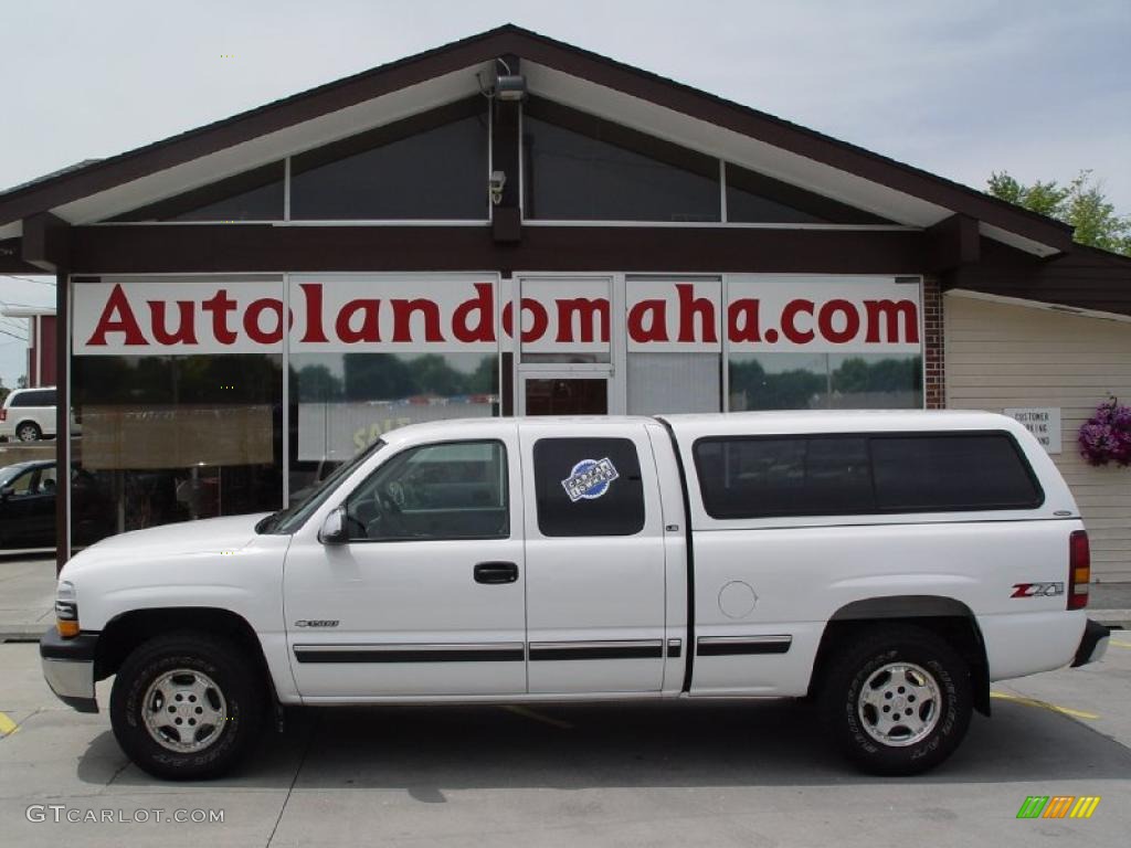 2000 Silverado 1500 LS Extended Cab 4x4 - Summit White / Medium Gray photo #32