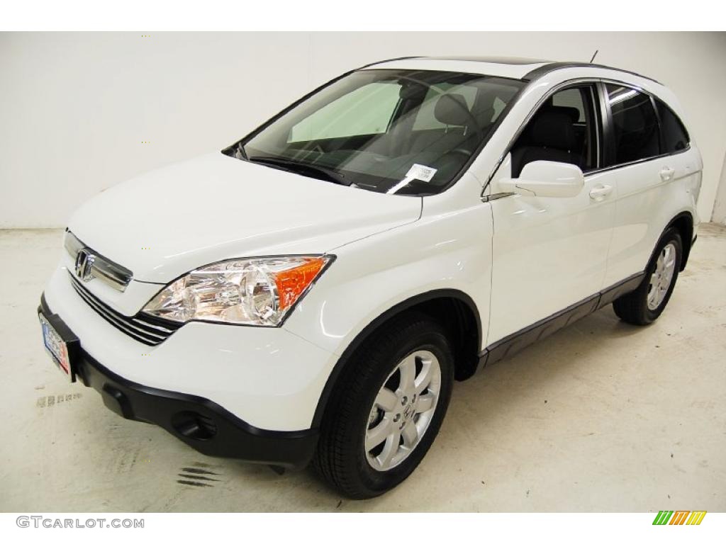 2009 CR-V EX-L - Taffeta White / Gray photo #9