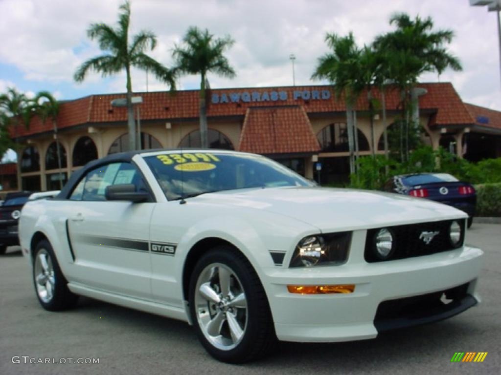 2009 Mustang GT/CS California Special Convertible - Performance White / Black/Dove photo #1