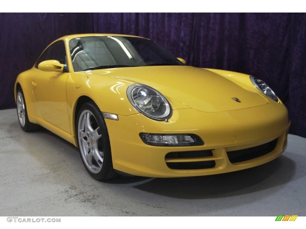 2007 911 Carrera Coupe - Speed Yellow / Black photo #1