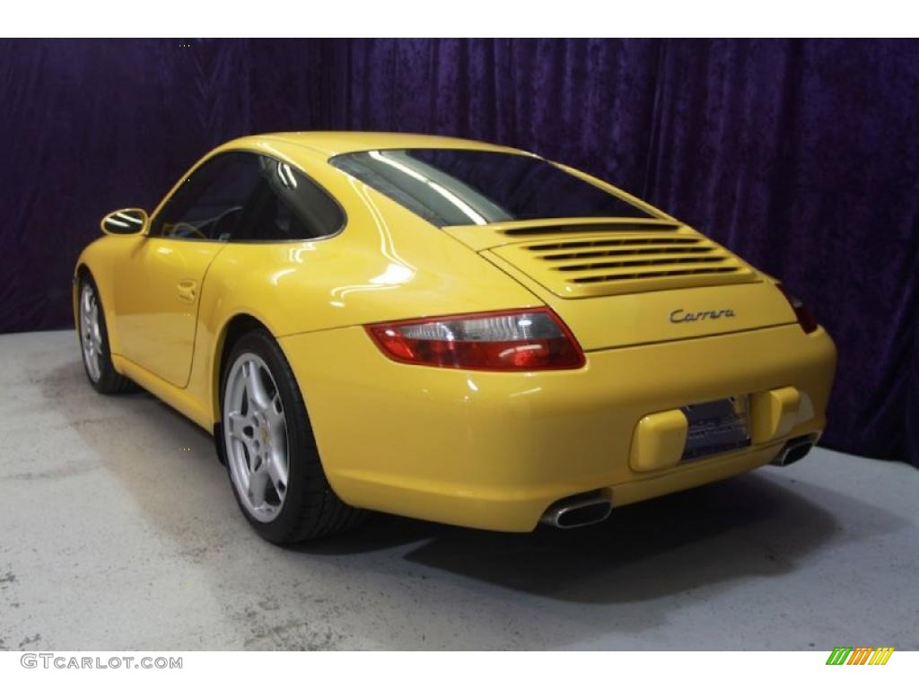 2007 911 Carrera Coupe - Speed Yellow / Black photo #4