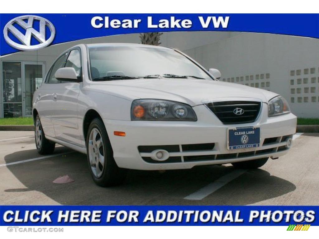 2004 Elantra GLS Sedan - Nordic White / Gray photo #1