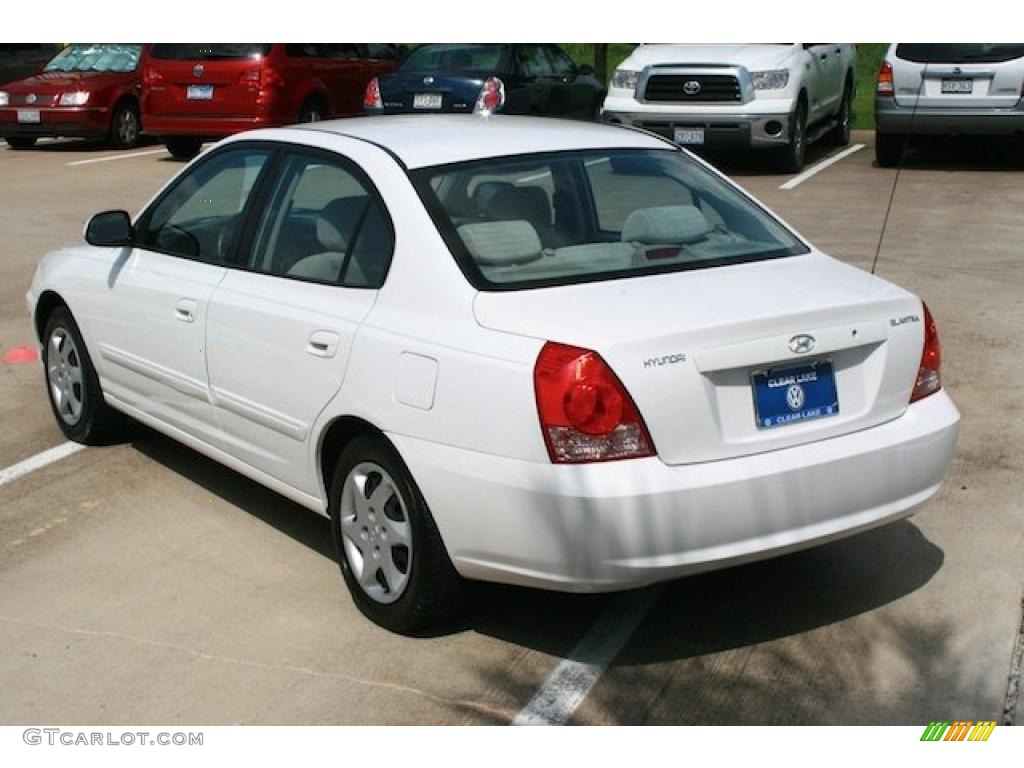 2004 Elantra GLS Sedan - Nordic White / Gray photo #2
