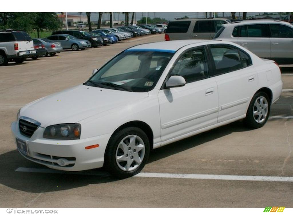2004 Elantra GLS Sedan - Nordic White / Gray photo #3