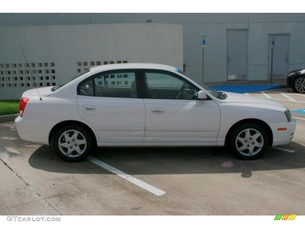 2004 Elantra GLS Sedan - Nordic White / Gray photo #4