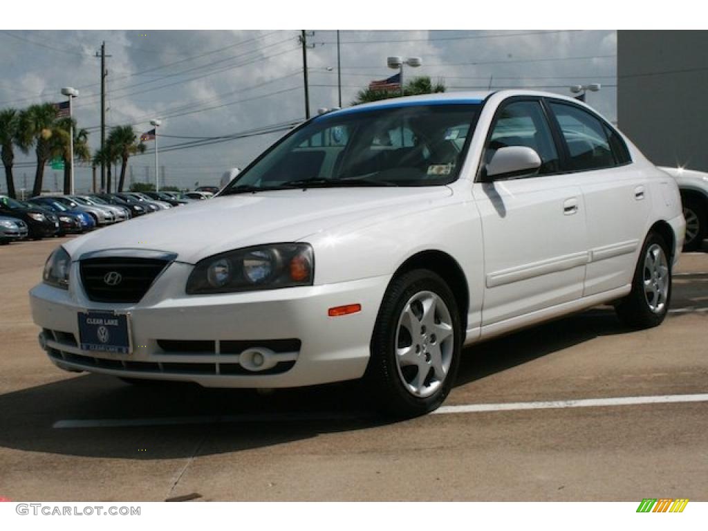 2004 Elantra GLS Sedan - Nordic White / Gray photo #11