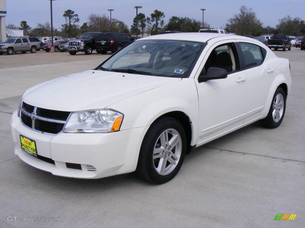 2008 Avenger SXT - Stone White / Dark Khaki/Light Graystone photo #1
