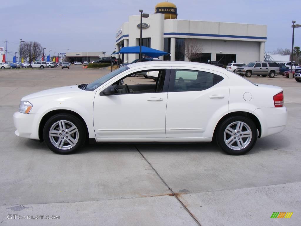 2008 Avenger SXT - Stone White / Dark Khaki/Light Graystone photo #2