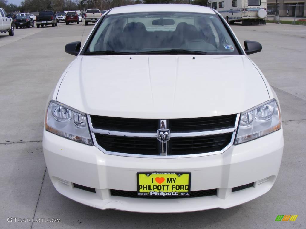 2008 Avenger SXT - Stone White / Dark Khaki/Light Graystone photo #3