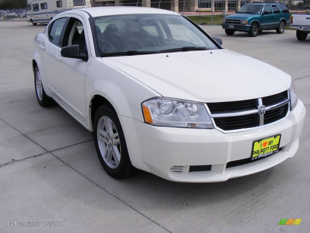 2008 Avenger SXT - Stone White / Dark Khaki/Light Graystone photo #4