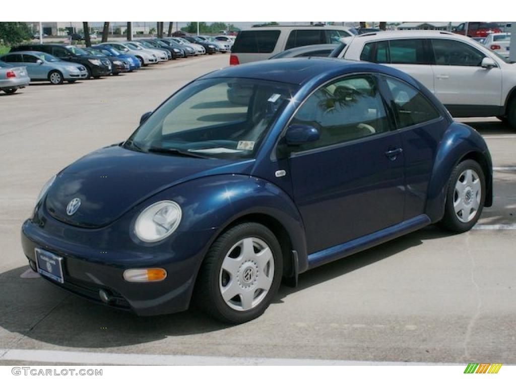 2000 New Beetle GLS Coupe - Batik Blue Metallic / Cream photo #3