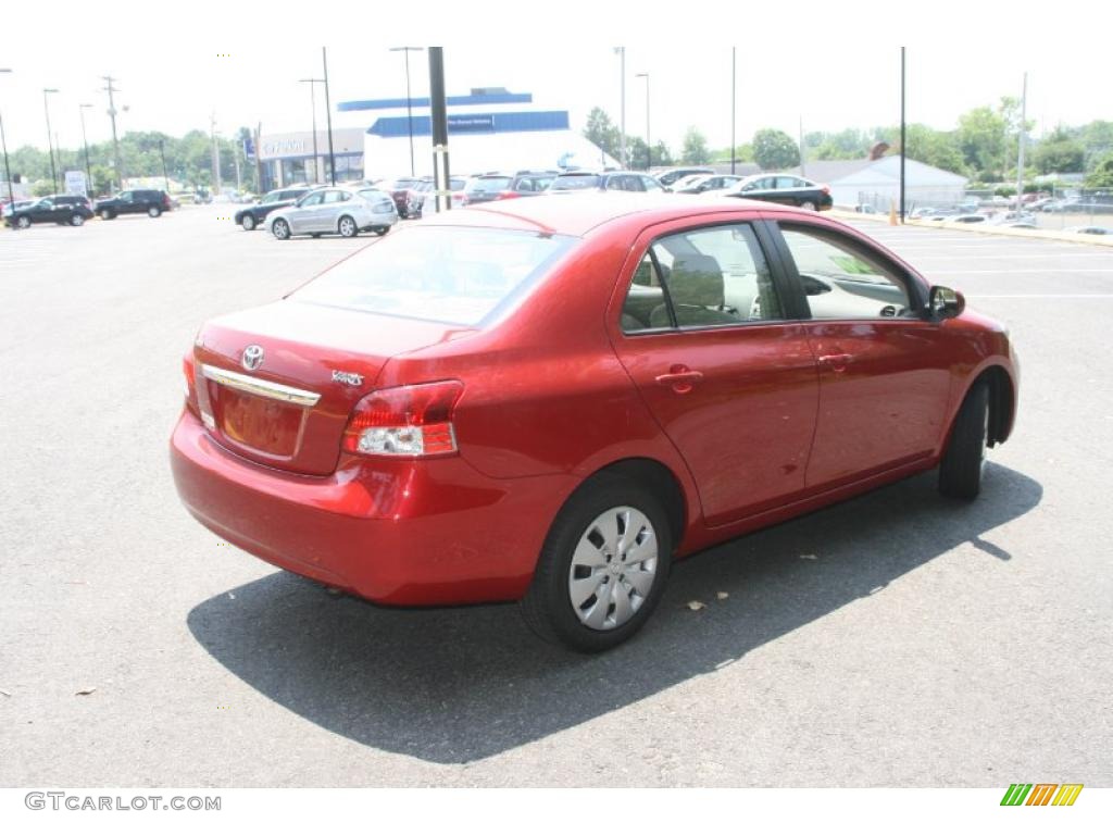 2009 Yaris Sedan - Absolutely Red / Dark Charcoal photo #5