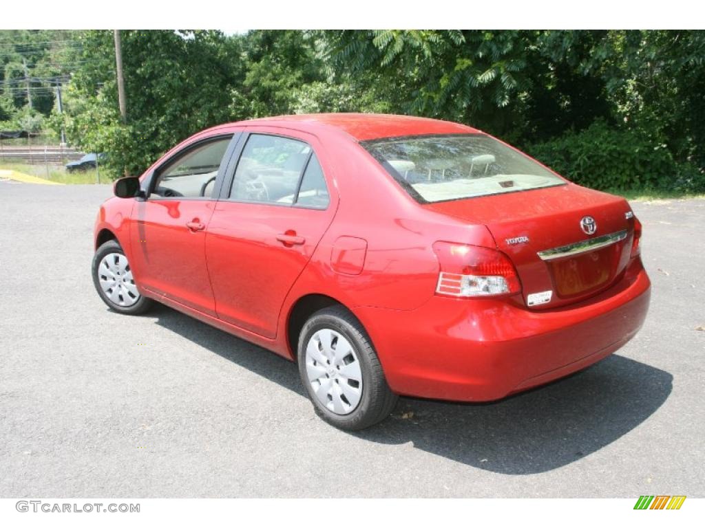 2009 Yaris Sedan - Absolutely Red / Dark Charcoal photo #8