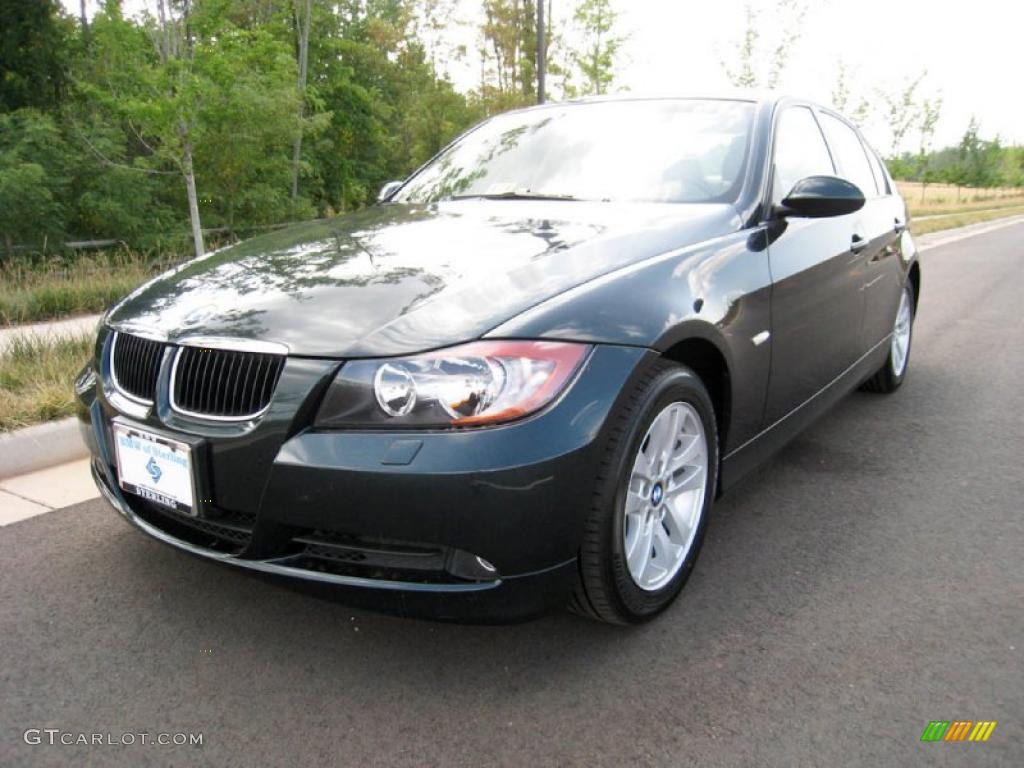 2007 3 Series 328i Sedan - Deep Green Metallic / Beige photo #2