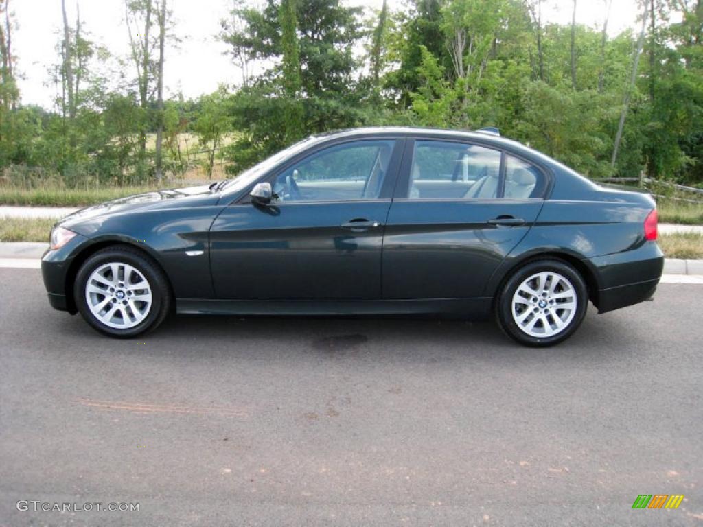 2007 3 Series 328i Sedan - Deep Green Metallic / Beige photo #3