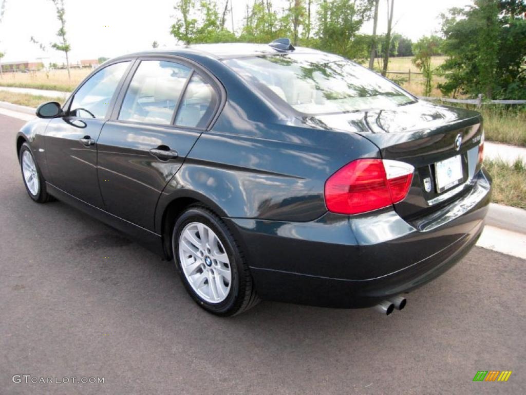 2007 3 Series 328i Sedan - Deep Green Metallic / Beige photo #4
