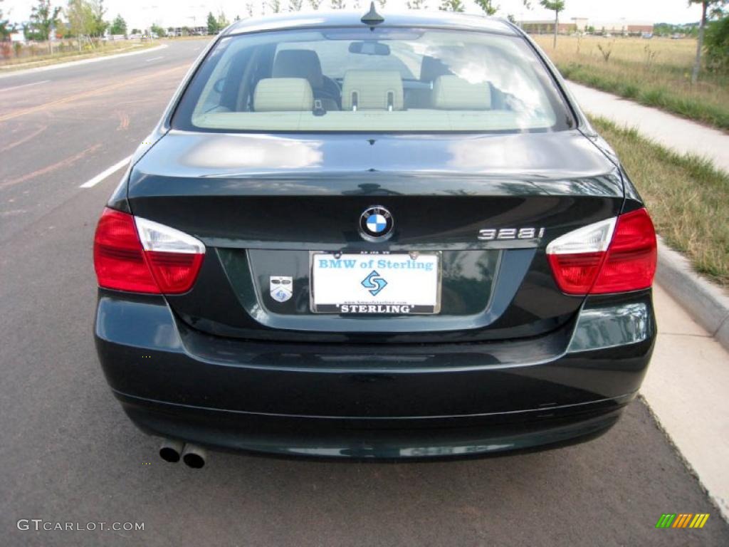 2007 3 Series 328i Sedan - Deep Green Metallic / Beige photo #5