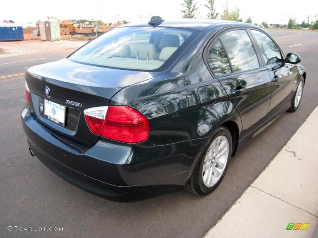 2007 3 Series 328i Sedan - Deep Green Metallic / Beige photo #6