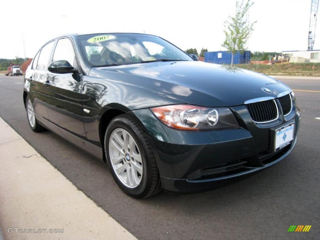 2007 3 Series 328i Sedan - Deep Green Metallic / Beige photo #8