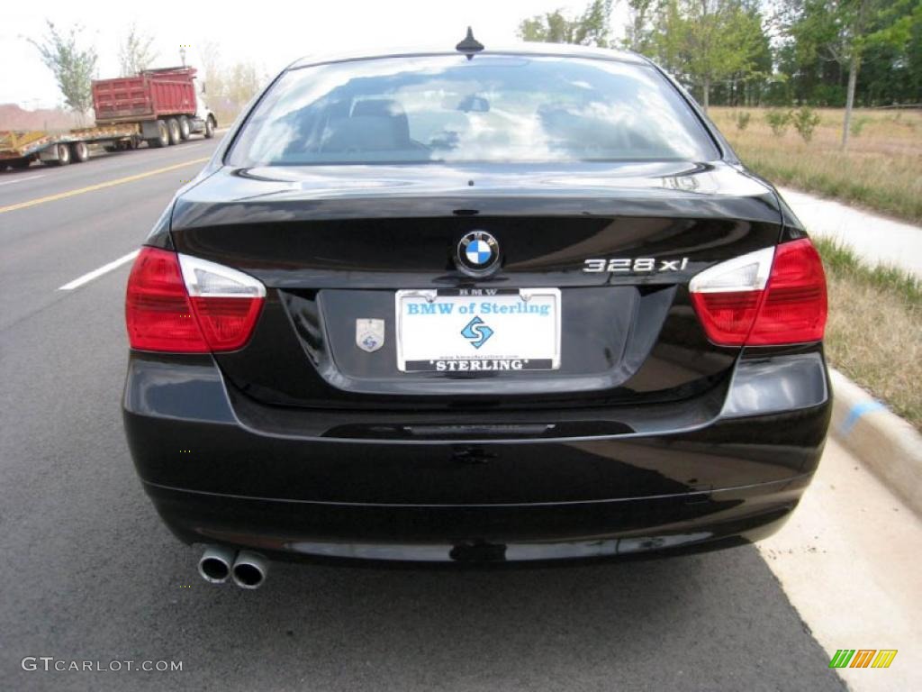 2008 3 Series 328xi Sedan - Jet Black / Black photo #5