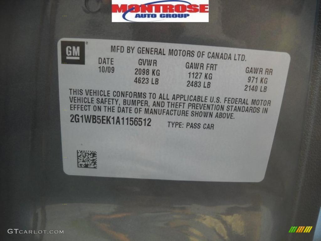 2010 Impala LT - Cyber Gray Metallic / Ebony photo #11