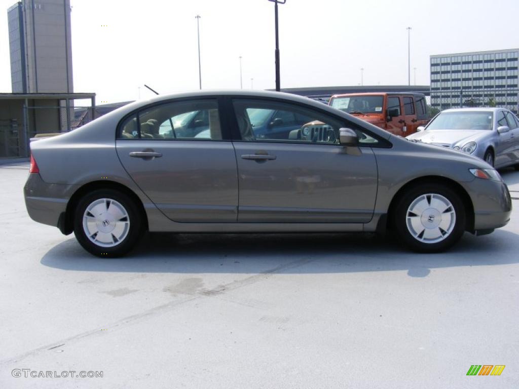 2006 Civic Hybrid Sedan - Galaxy Gray Metallic / Ivory photo #4