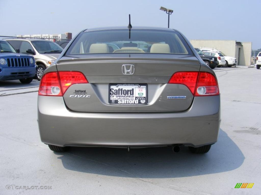 2006 Civic Hybrid Sedan - Galaxy Gray Metallic / Ivory photo #6