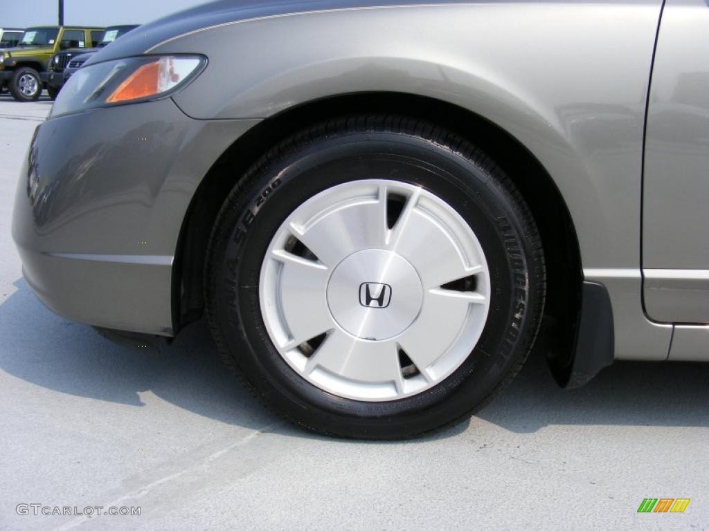 2006 Civic Hybrid Sedan - Galaxy Gray Metallic / Ivory photo #9