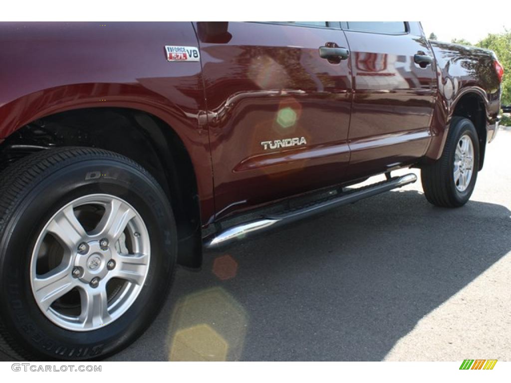 2008 Tundra SR5 CrewMax 4x4 - Salsa Red Pearl / Beige photo #32